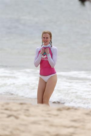 Nicole Kidman in Bikini Morning Swim candids in Sydney February 4, 2013 
