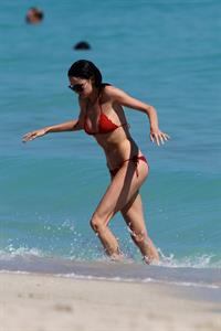 Nicole Trunfio bikini candids in Miami Beach 11/1/12