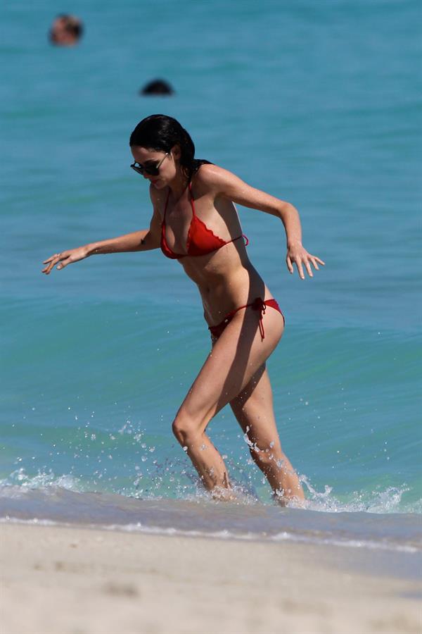 Nicole Trunfio bikini candids in Miami Beach 11/1/12