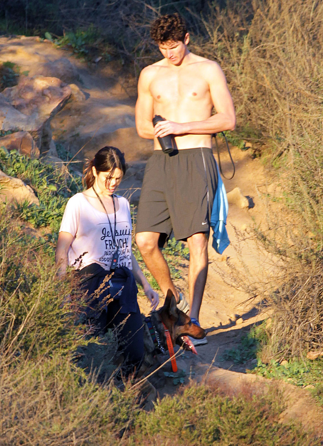 Nikki Reed walking her dogs in the Santa Monica Mountains (03.02.2013) 
