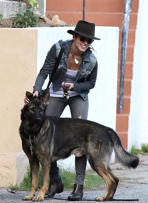 Nikki Reed Takes her dog out for a walk in Sherman Oaks, California (November 19, 2012) 