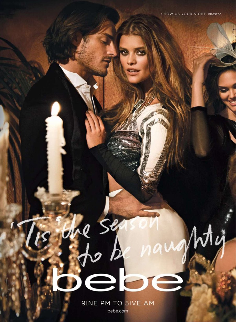 Nina Agdal BEBE: Holiday ads (November 2013) 