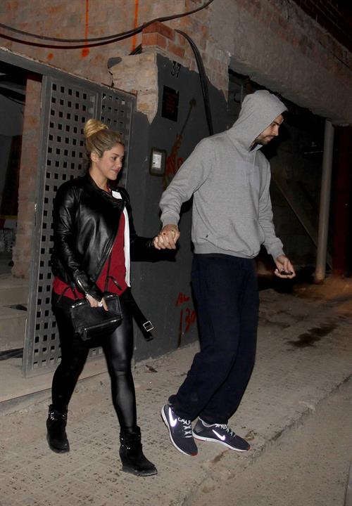 Shakira Leaving a their future home with fiance Gerard Pique in Barcelona, Spain (November 14, 2012) 
