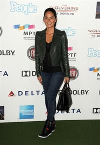 Olivia Munn Hugh Jackman One Night Only Benefit in Hollywood, October 12, 2013 