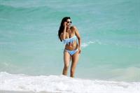 Padma Lakshmi in a bikini on the beach in Miami, Florida - December 8, 2012 