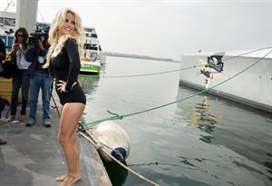 Pamela Anderson Launches Sea Shepherds Operation Zero Tolerance Whale Defense Campaign on November 2, 2012 