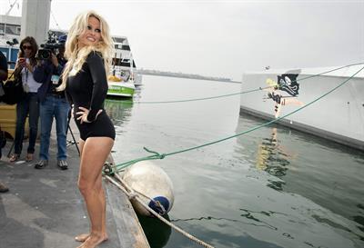 Pamela Anderson Launches Sea Shepherds Operation Zero Tolerance Whale Defense Campaign on November 2, 2012 