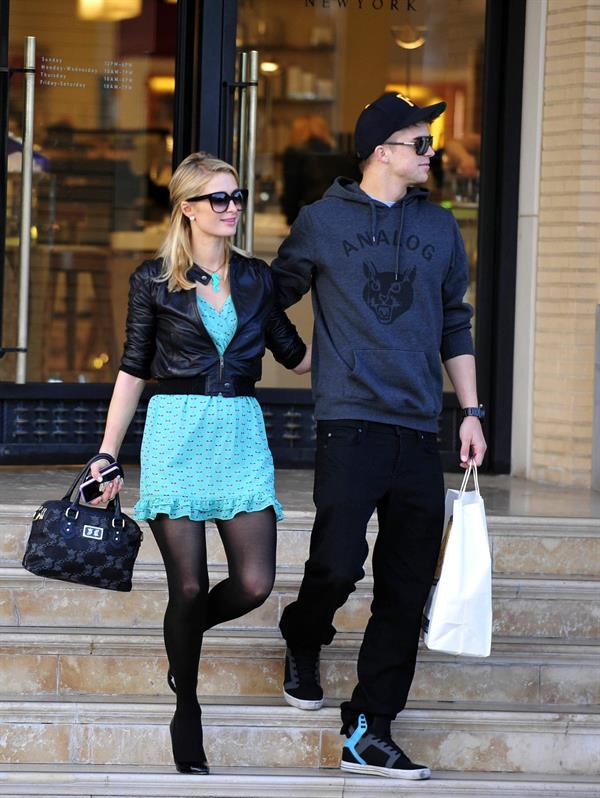 Paris Hilton and River Viiperi at Barneys doing some shopping in Beverly Hills