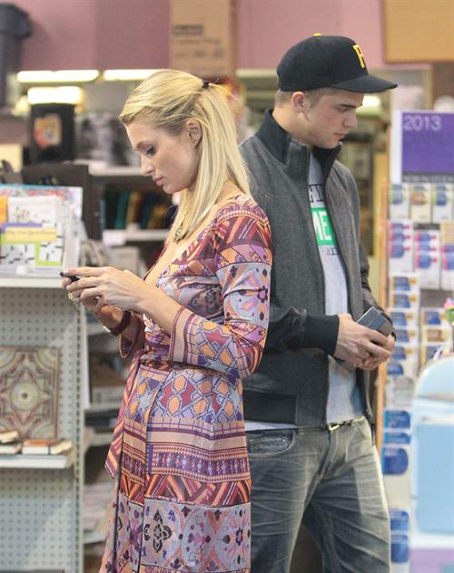 Paris Hilton and River Viiperi shop in Beverly Hills. February 9, 2013 