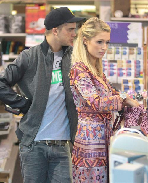 Paris Hilton and River Viiperi shop in Beverly Hills. February 9, 2013 