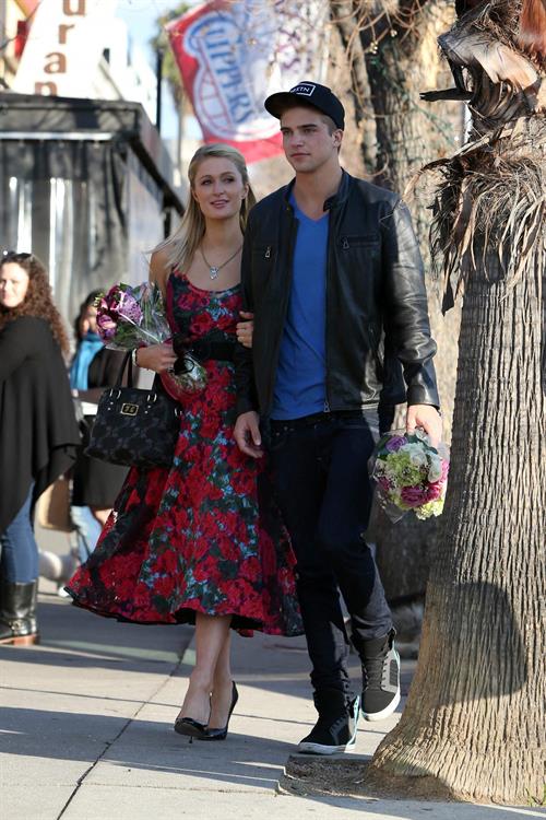 Paris Hilton and River Viiperi get in the mood for Valentine's Day with a romantic shopping trip in LA 2/11/13 