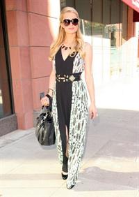Paris Hilton stops by Anastasia Spa in Beverly Hills, California April 10, 2013 