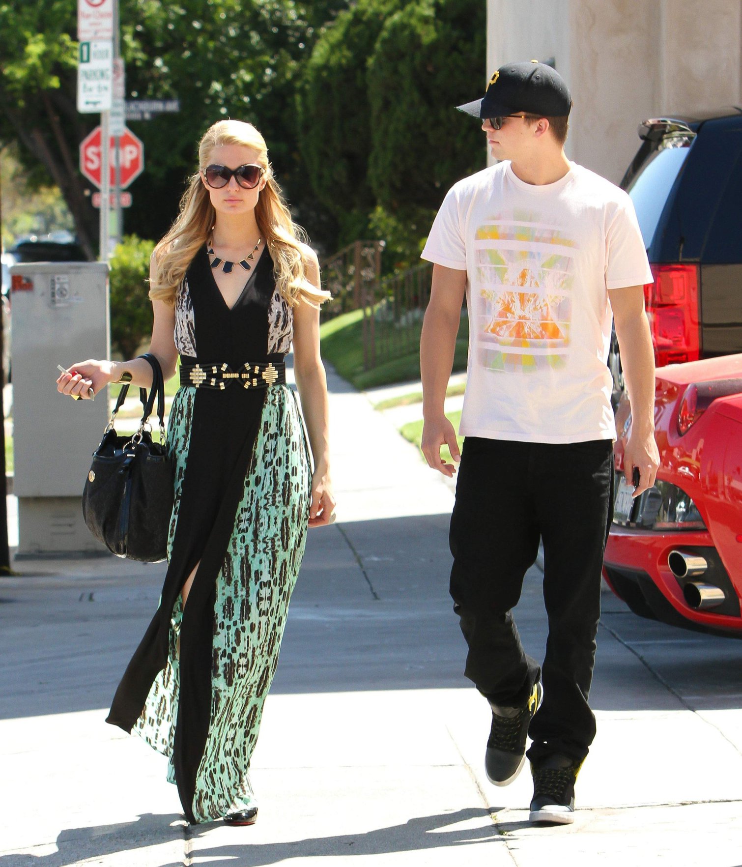 Paris Hilton stops by Anastasia Spa in Beverly Hills, California April 10, 2013 