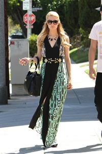Paris Hilton stops by Anastasia Spa in Beverly Hills, California April 10, 2013 