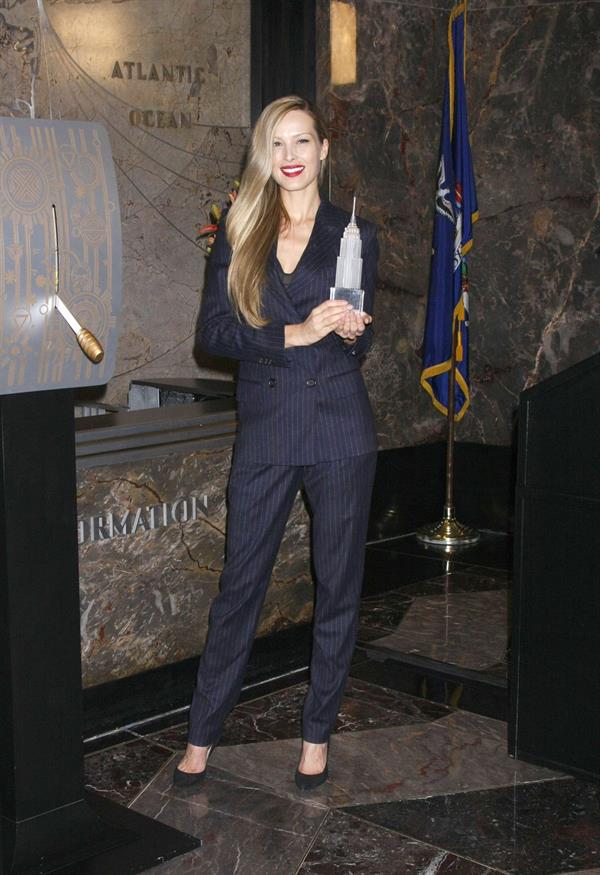 Petra Nemcova Empire State Building in NYC 10/16/12 