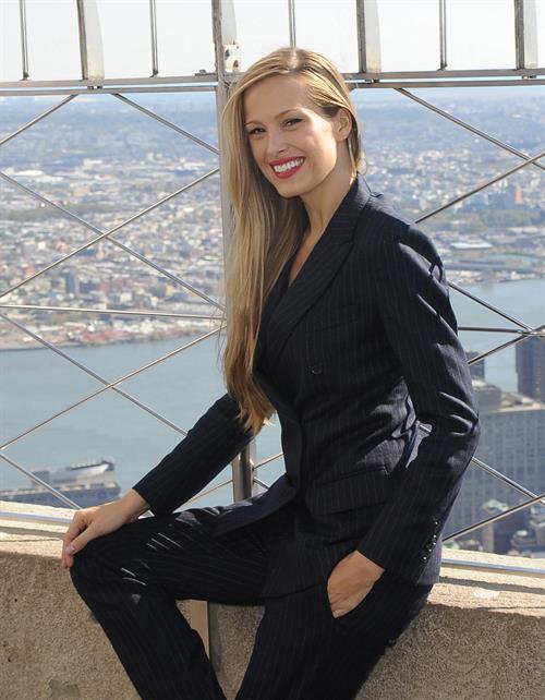 Petra Nemcova Empire State Building in NYC 10/16/12 