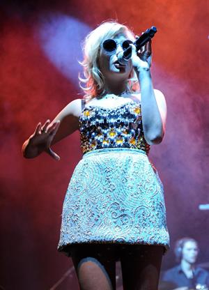 Pixie Lott performs at the V Festival at Hylands Park in Chelmsford - on August 18, 2012
