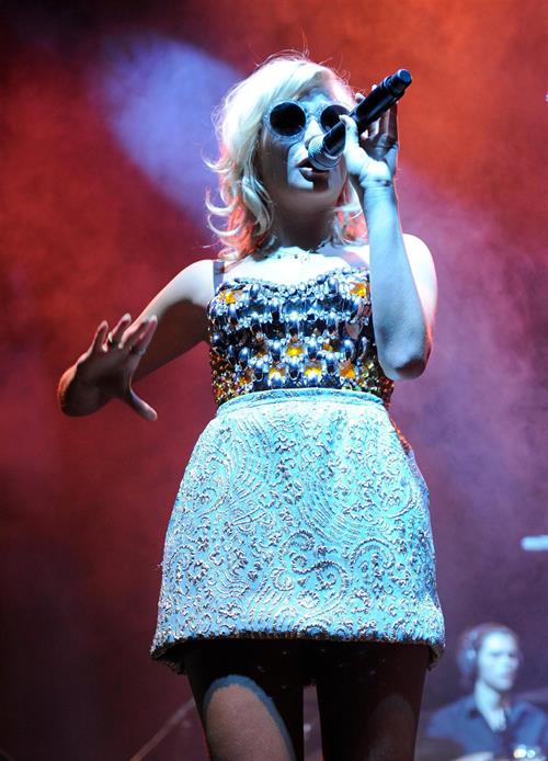 Pixie Lott performs at the V Festival at Hylands Park in Chelmsford - on August 18, 2012