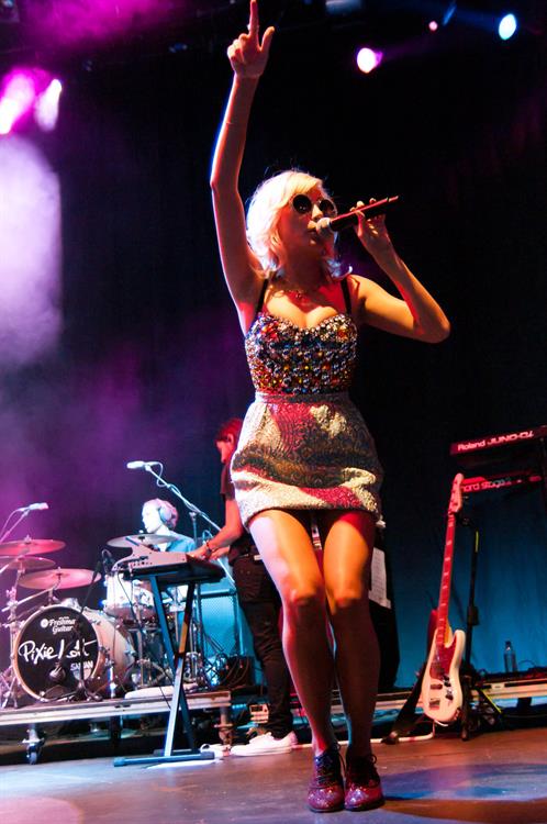 Pixie Lott performs at the V Festival at Hylands Park in Chelmsford - on August 18, 2012