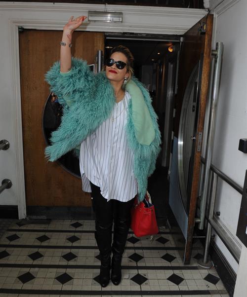 Rita Ora - Arriving to BBC Maida Vale Studios in London August 10, 2012
