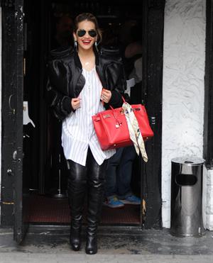 Rita Ora - leaving the BBC Maida Vale Studios in London 10 August 2012