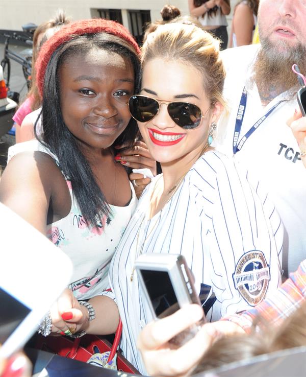 Rita Ora - leaving the BBC Maida Vale Studios in London 10 August 2012