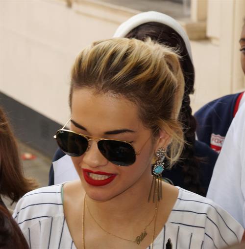 Rita Ora - leaving the BBC Maida Vale Studios in London 10 August 2012
