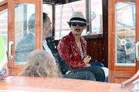 Salma Hayek - Touches down with her husband Francois-Henri Pinault at Marco Polo Airport in Venice (28.05.2013) 
