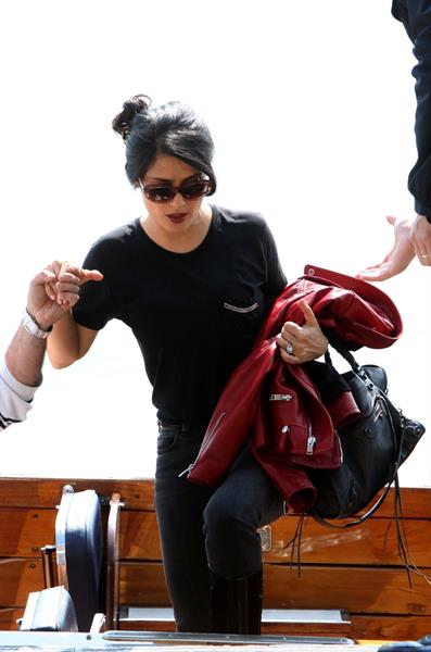 Salma Hayek Visiting the Biennale in Venice May 30, 2013