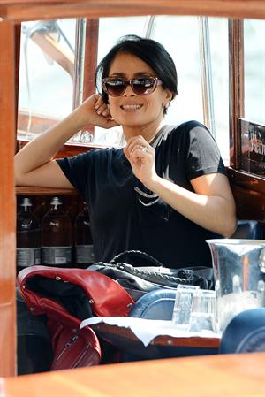 Salma Hayek Visiting the Biennale in Venice May 30, 2013