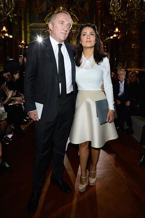 Salma Hayek at the Stella McCartney fashion show at Paris Fashion Week - Sep. 30, 2013 