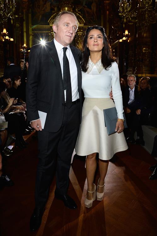 Salma Hayek at the Stella McCartney fashion show at Paris Fashion Week - Sep. 30, 2013 