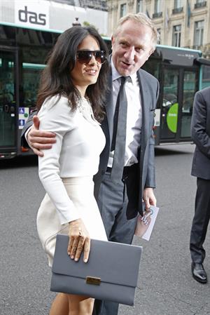 Salma Hayek at the Stella McCartney fashion show at Paris Fashion Week - Sep. 30, 2013 