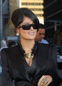 Salma Hayek Outside Ed Sullivan Theater for Letterman - October 10, 2012 