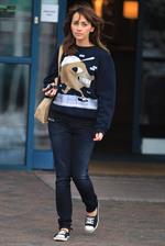 Samia Ghadie Leaving hotel in Borehamwood, January 14, 2013