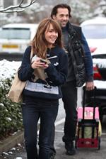 Samia Ghadie Leaving hotel in Borehamwood, January 14, 2013