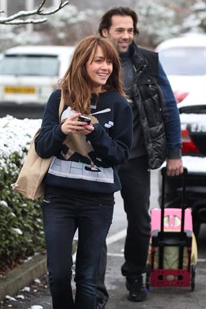 Samia Ghadie Leaving hotel in Borehamwood, January 14, 2013