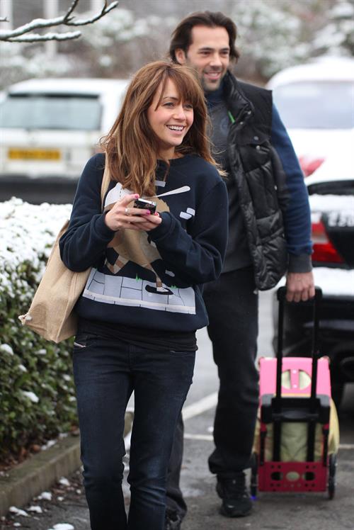 Samia Ghadie Leaving hotel in Borehamwood, January 14, 2013
