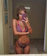 Maria Domark in a bikini taking a selfie