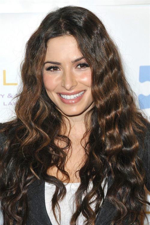 Sarah Shahi Blue Tie Blue Jean Ball in Beverly Hills November 29, 2012