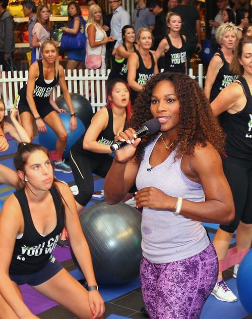 Serena Williams Nike Training Club App Workout - Melbourne January 8, 2013 