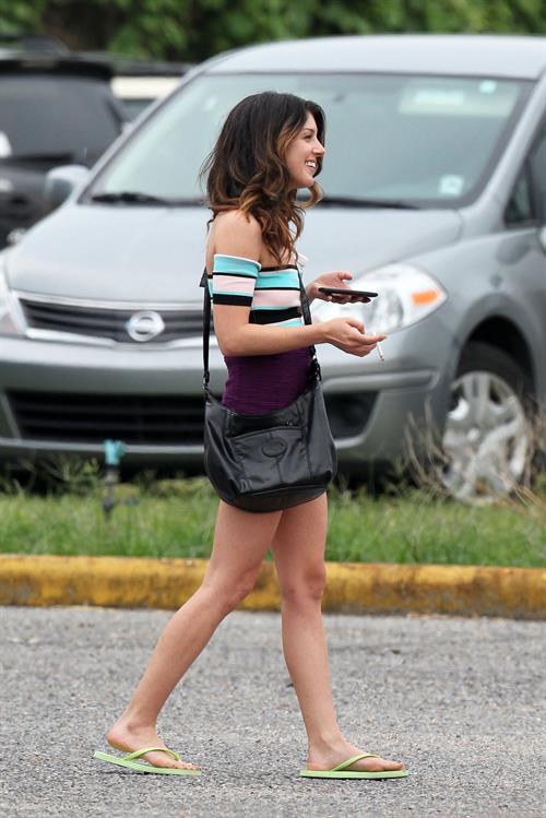 Shenae Grimes on the set of Empire State in New Orleans  -  June 7, 2012
