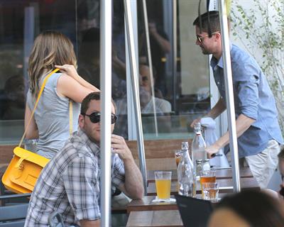Sophia Bush and Topher Grace Have Lunch Together on July 27, 2012, Los Angeles, California
