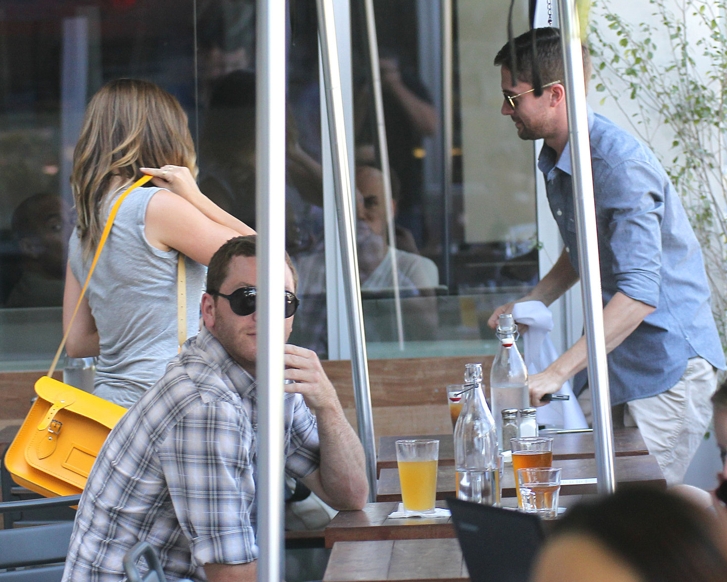 Sophia Bush and Topher Grace Have Lunch Together on July 27, 2012, Los Angeles, California