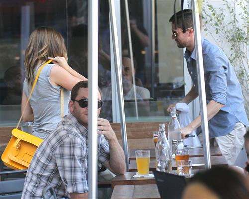 Sophia Bush and Topher Grace Have Lunch Together on July 27, 2012, Los Angeles, California