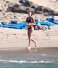 Stephanie Seymour bikini candids on the beach in St. Barts 12/31/12 