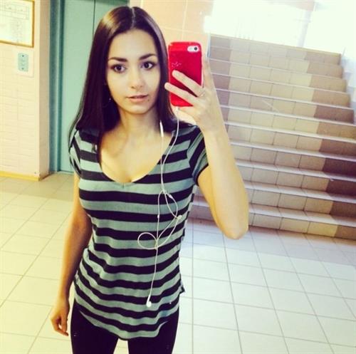 Helga Lovekaty taking a selfie
