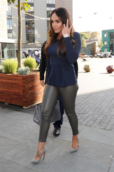 Tamara Ecclestone leaving an office building in London October 4, 2012 