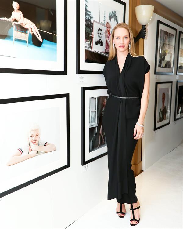 Uma Thurman hosts cocktail and Dinner to celebreate an exclusive viewing of Marilyn Forever held at Chopard Boutique