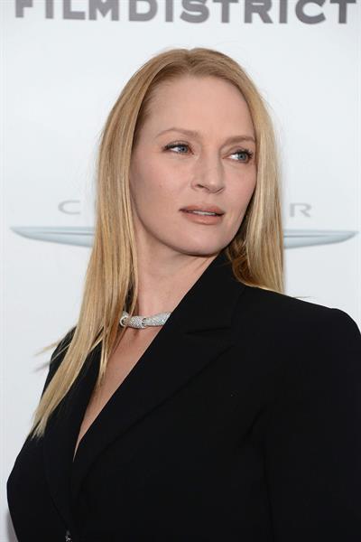 Uma Thurman New York Premiere of 'Playing for Keeps' presented by The Cinema Society & Film District December 5 